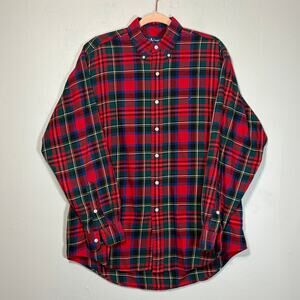 Ralph Lauren, Blake cotton red flannel cotton long sleeve‎ shirt, Men's Medium